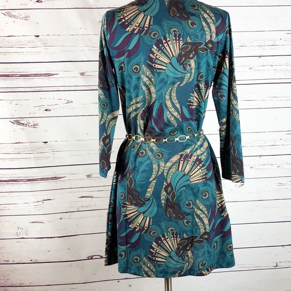 Tracy Negoshian | Vivian Peacock Dress M - Picture 5 of 8